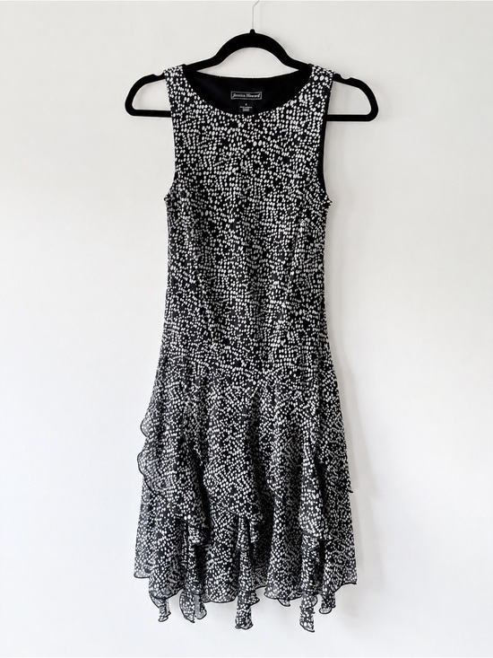 Jessica Howard Dresses & Skirts - Jessica Howard Black White Ruffle Whimsigoth Fairy Sleeveless Dress Size 6